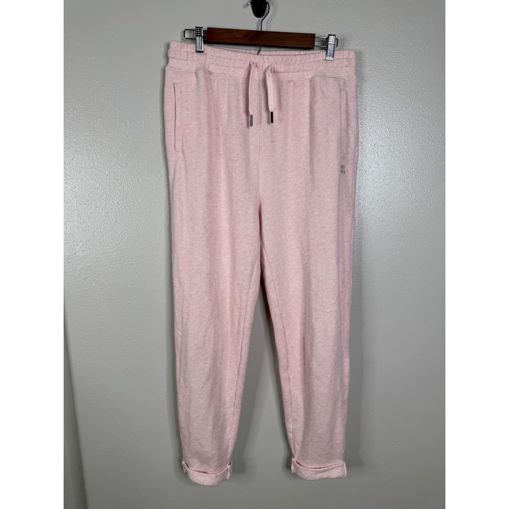 Sweaty Betty Essentials Pink Cotton French Terry Joggers Sweatpants Large SB6938